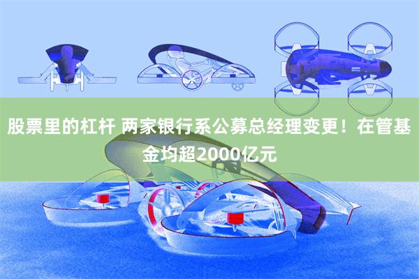 股票里的杠杆 两家银行系公募总经理变更！在管基金均超2000亿元